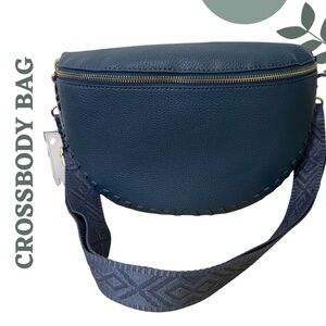 Jen & Co Janae Blue Vegan Crossbody Belt Bag NWT